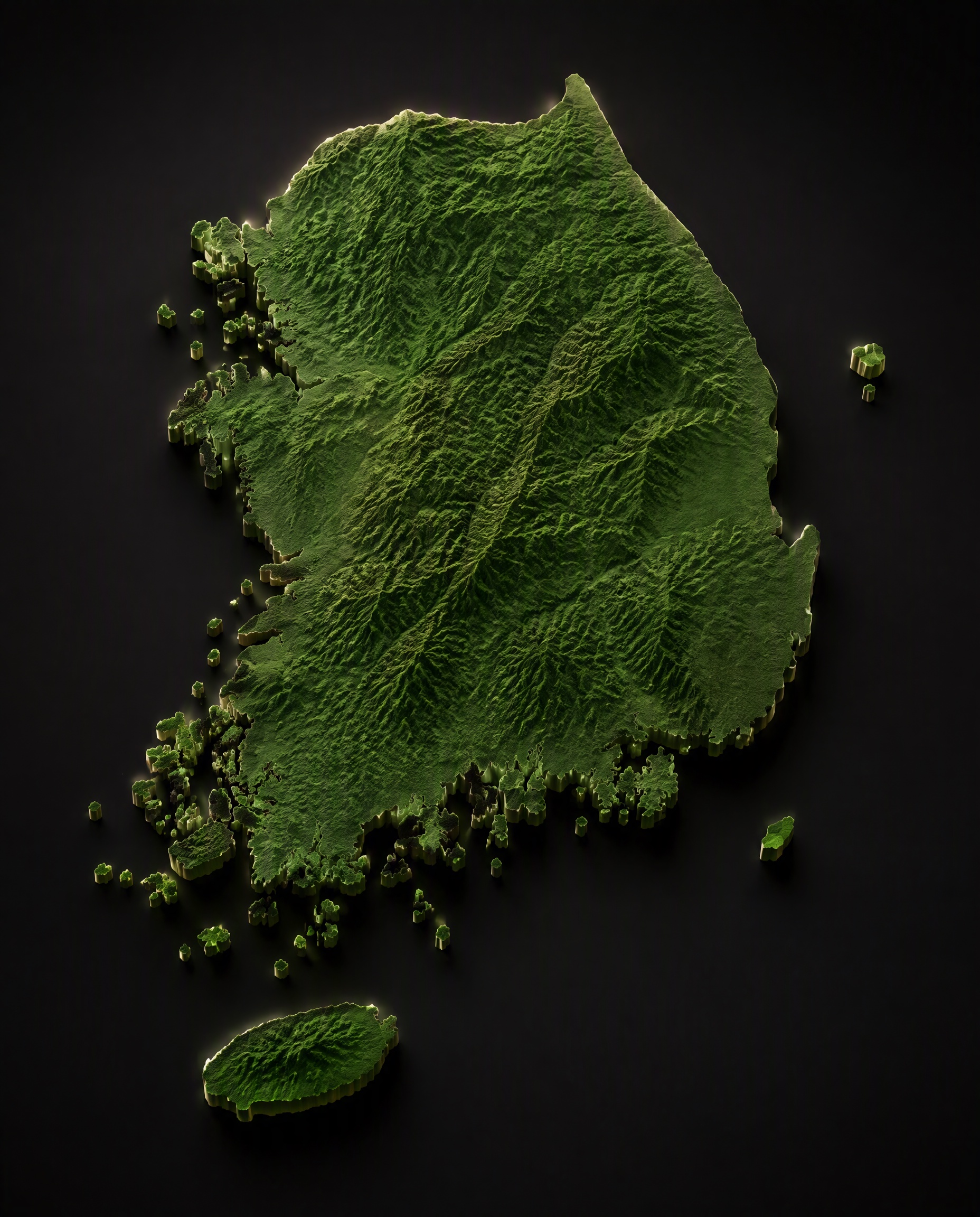 3D 한반도 지도와 두고푸드 운영 거점